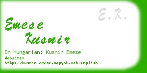 emese kusnir business card